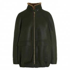 Alberta Ferretti Aviator Style Leather Jacket
